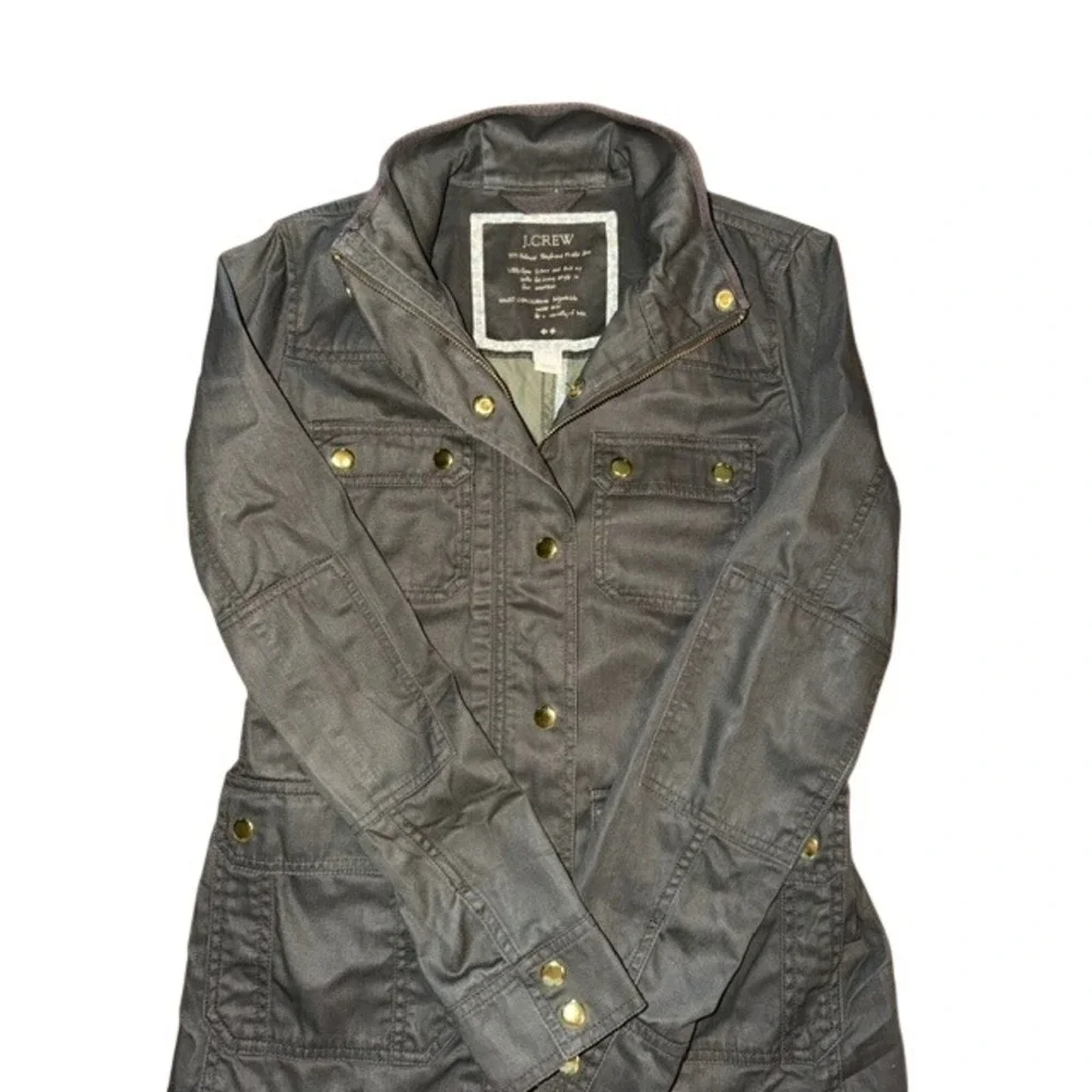 J.Crew Relaxed Boyfriend Field Jacket Olive Green Utility Coat XS
